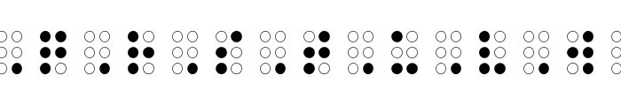 Braille Outline Font UPPERCASE