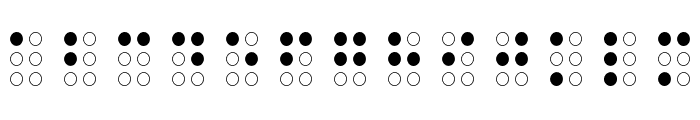 Braille Outline Font LOWERCASE