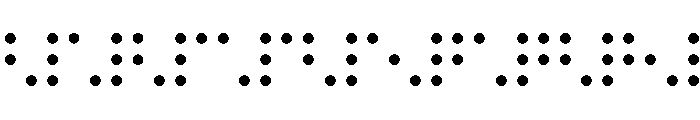 Braille Printing Regular Font OTHER CHARS