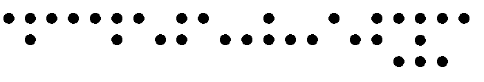 Braille Printing Regular Font UPPERCASE