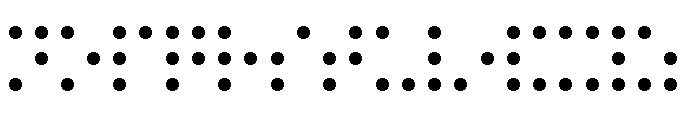 Braille Printing Regular Font LOWERCASE