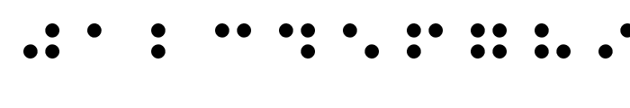 Braille Regular Font OTHER CHARS