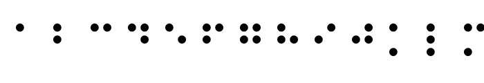 Braille Regular Font UPPERCASE