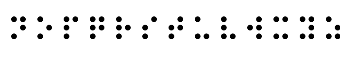 Braille Regular Font UPPERCASE