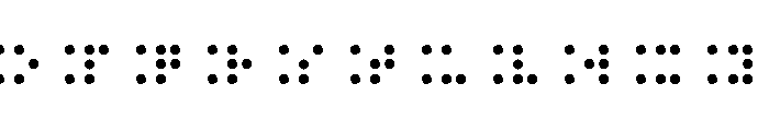 Braille Type Font UPPERCASE