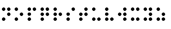 Braille Type Font LOWERCASE
