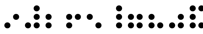 Braille Font OTHER CHARS