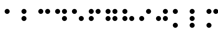 Braille Font UPPERCASE