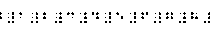BrailleSlo 6Dot Font OTHER CHARS