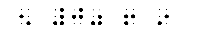 BrailleSlo 6Dot Font OTHER CHARS