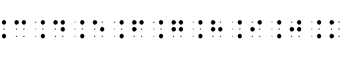 BrailleSlo 6Dot Font UPPERCASE