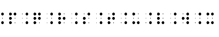 BrailleSlo 6Dot Font UPPERCASE