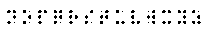 BrailleSlo 6Dot Font LOWERCASE
