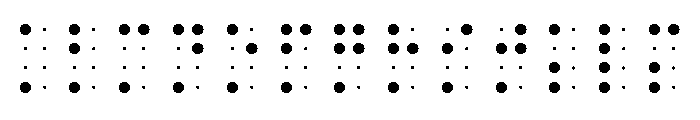 BrailleSlo 8dot Font UPPERCASE