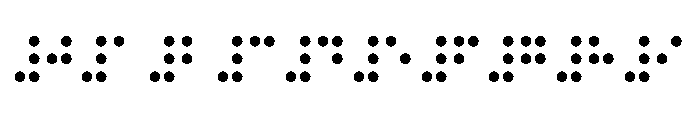 Braille_6dot Font OTHER CHARS