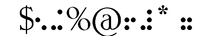 Braille_6dot Font OTHER CHARS