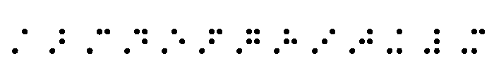 Braille_6dot Font UPPERCASE