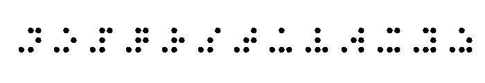 Braille_6dot Font UPPERCASE