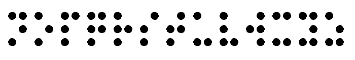 Braille_6dot Font LOWERCASE