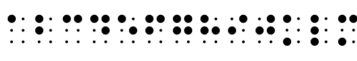 Braille Font LOWERCASE