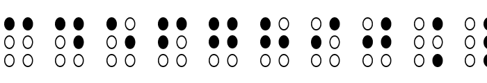 Brailled Regular Font UPPERCASE