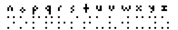 Brailleleterpxda Font LOWERCASE