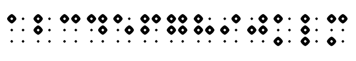 Braillenum Hollow Bold Font UPPERCASE