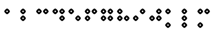 Braillenum Hollow Regular Font LOWERCASE