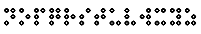 Braillenum Hollow Regular Font LOWERCASE