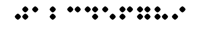 Braillenum Regular Font OTHER CHARS