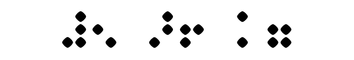 Braillenum Regular Font OTHER CHARS