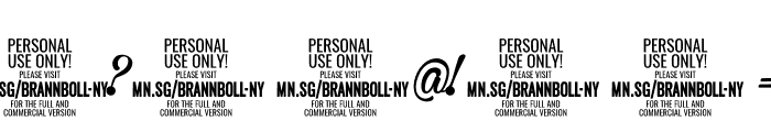 Brannboll Connect PERSONAL USE Font OTHER CHARS