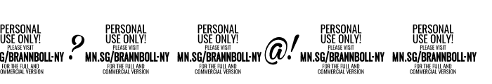 Brannboll Stencil PERSONAL USE Font OTHER CHARS