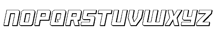 Brave Phoenix 3D Italic Font LOWERCASE