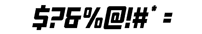 Brave Phoenix Condensed Italic Font OTHER CHARS