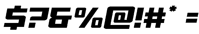 Brave Phoenix Expanded Italic Font OTHER CHARS