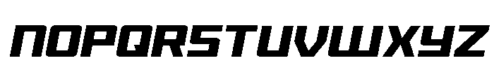 Brave Phoenix Expanded Italic Font LOWERCASE