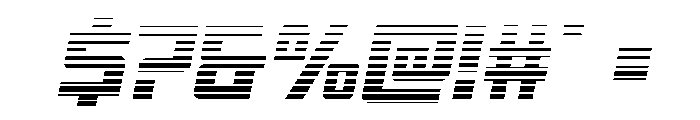Brave Phoenix Gradient Italic Font OTHER CHARS