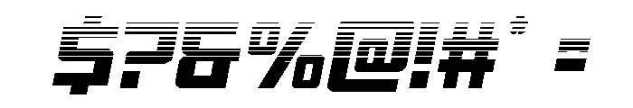 Brave Phoenix Halftone Italic Font OTHER CHARS