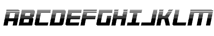 Brave Phoenix Halftone Italic Font UPPERCASE