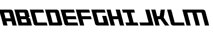 Brave Phoenix Super-Leftalic Font UPPERCASE