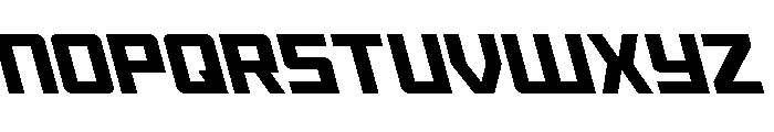 Brave Phoenix Super-Leftalic Font LOWERCASE