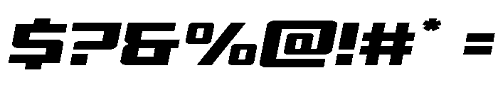Brave Phoenix Wide Italic Font OTHER CHARS