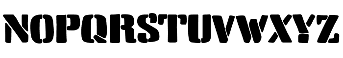 Breaking Stencil News Font LOWERCASE