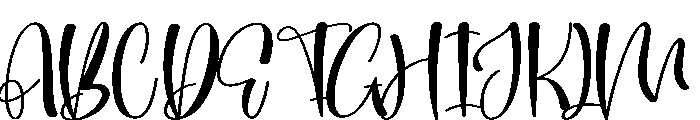 Breathine Font UPPERCASE