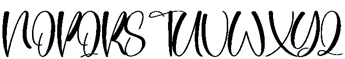 Breathine Font UPPERCASE