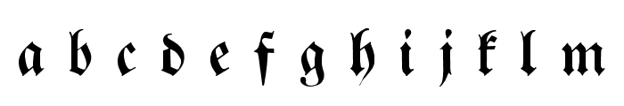 Breitkopf FrakturUNZ1L Italic Font LOWERCASE