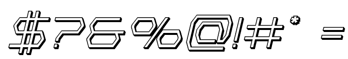 Bretton 3D Italic Font OTHER CHARS