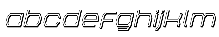 Bretton 3D Italic Font LOWERCASE