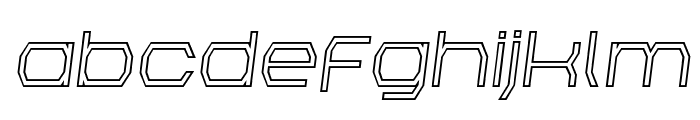 Bretton Outline Semi-Italic Font LOWERCASE